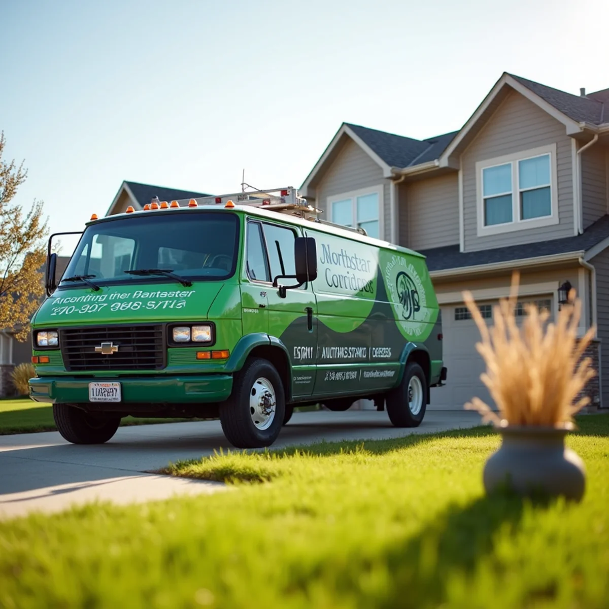 DualGuard mobile extrusion truck parked outside home in Big Lake MN
