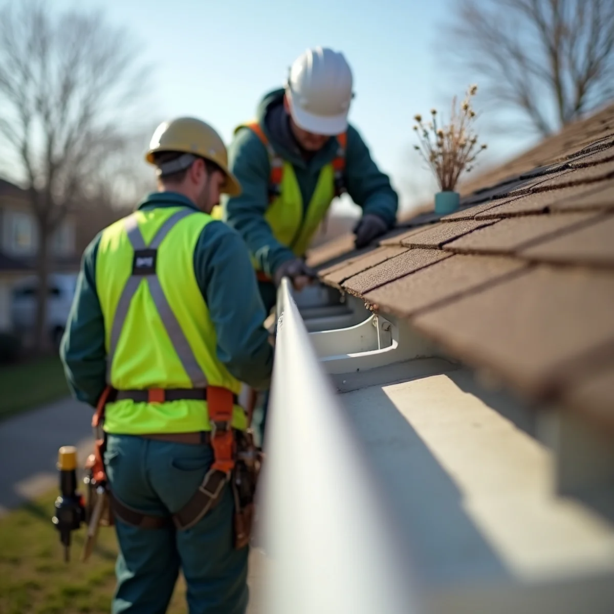 Completed aluminum-wrapped fascia board ready for seamless gutter installation