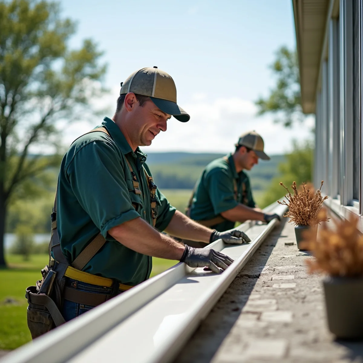 Scenic country home in Sauk River valley with newly installed seamless gutters