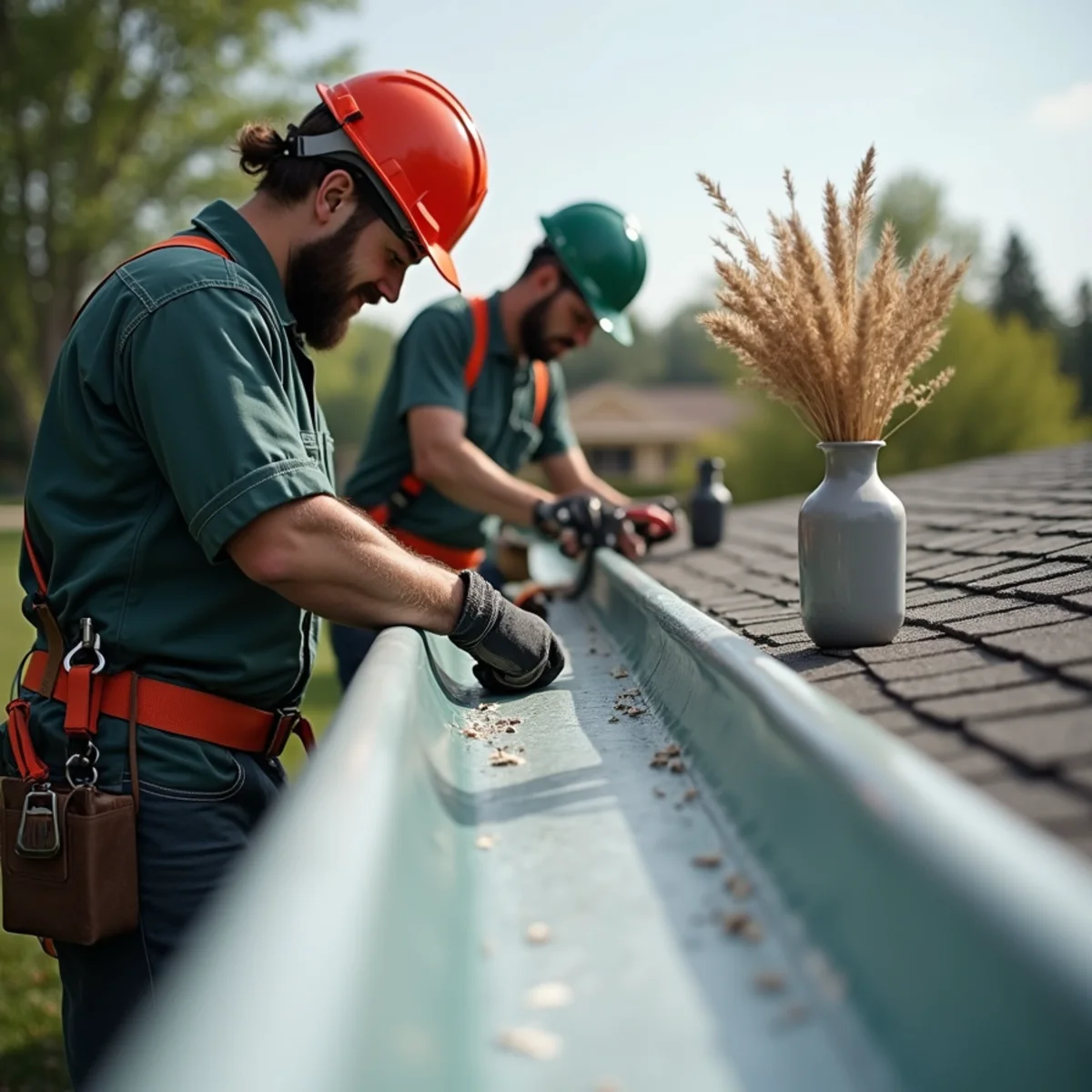 Itemized written gutter replacement proposal showing materials, footage, and labor